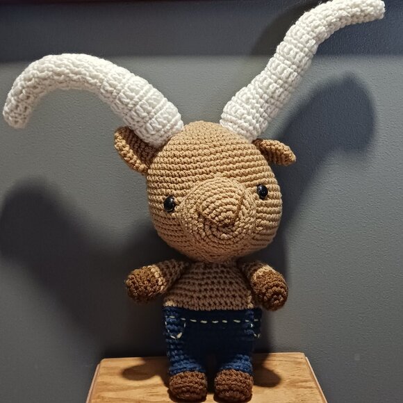 New Crocheted Goat Handmade Incredible Workmanship